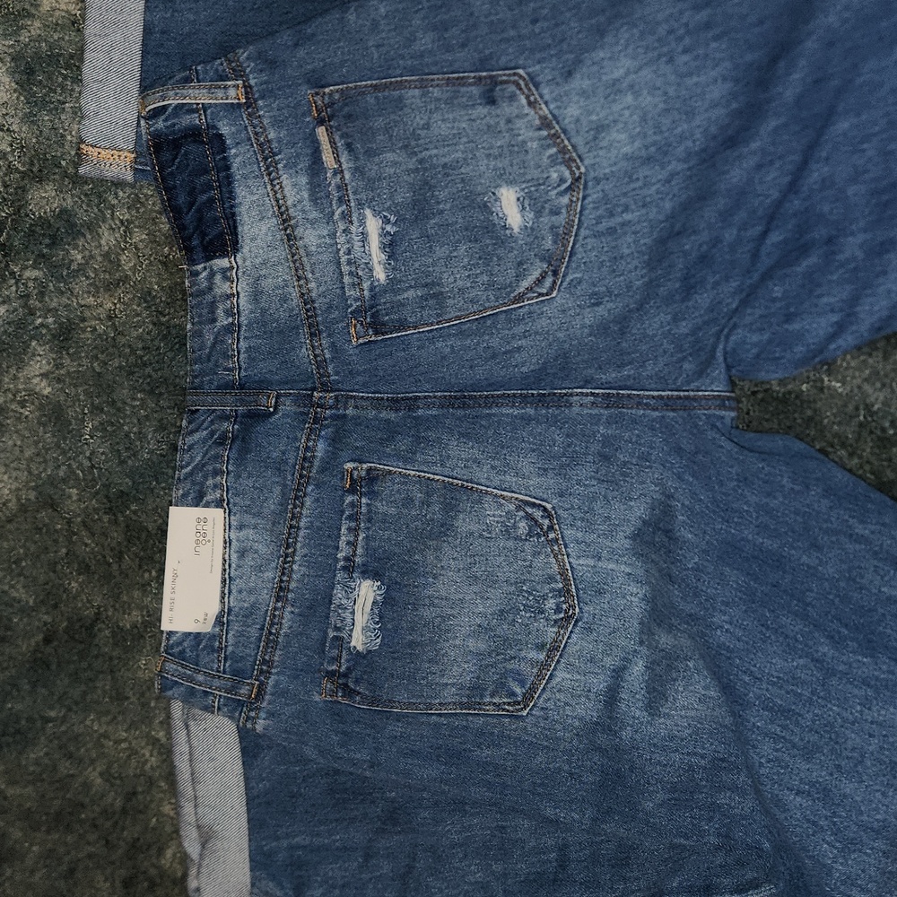 Moneymaker Light Blue High Rise Ankle Straight Jeans - Picture 7 of 8